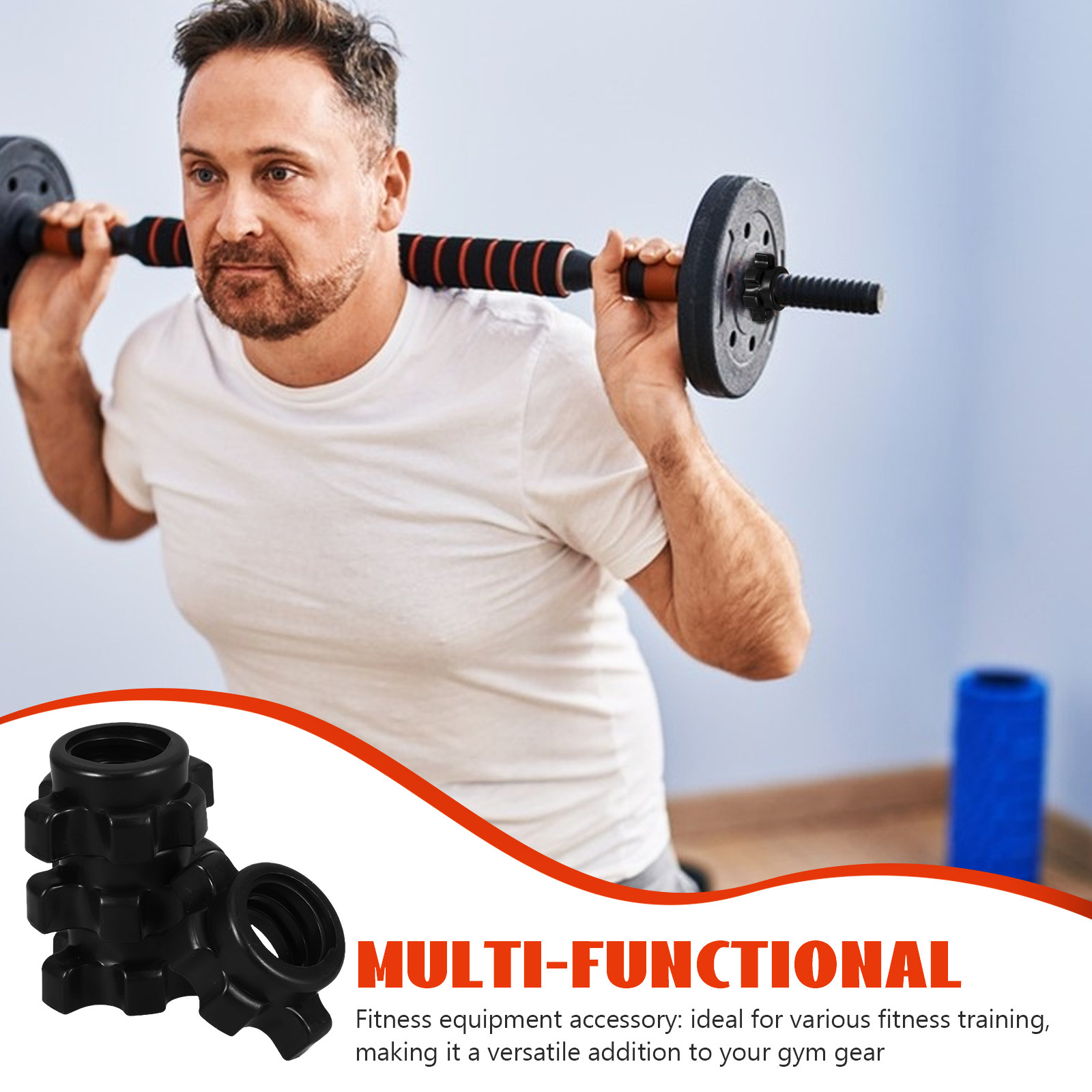 Sports Equipment Names - 4 Pcs Plastic Nut Dumbbell Bar