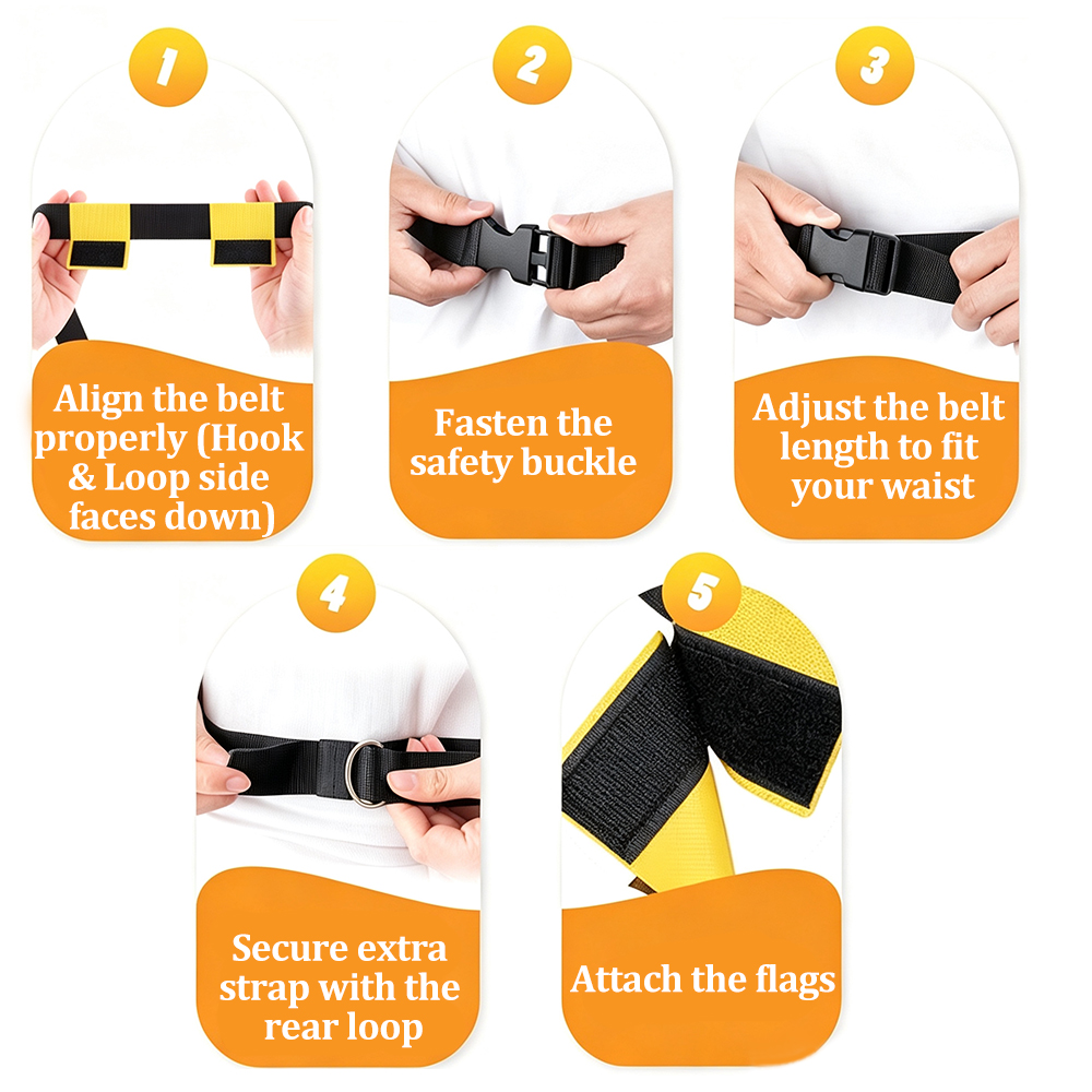 6PCS Flag Football Belts Set A - Sports Equipment Kids ulasan dan harga