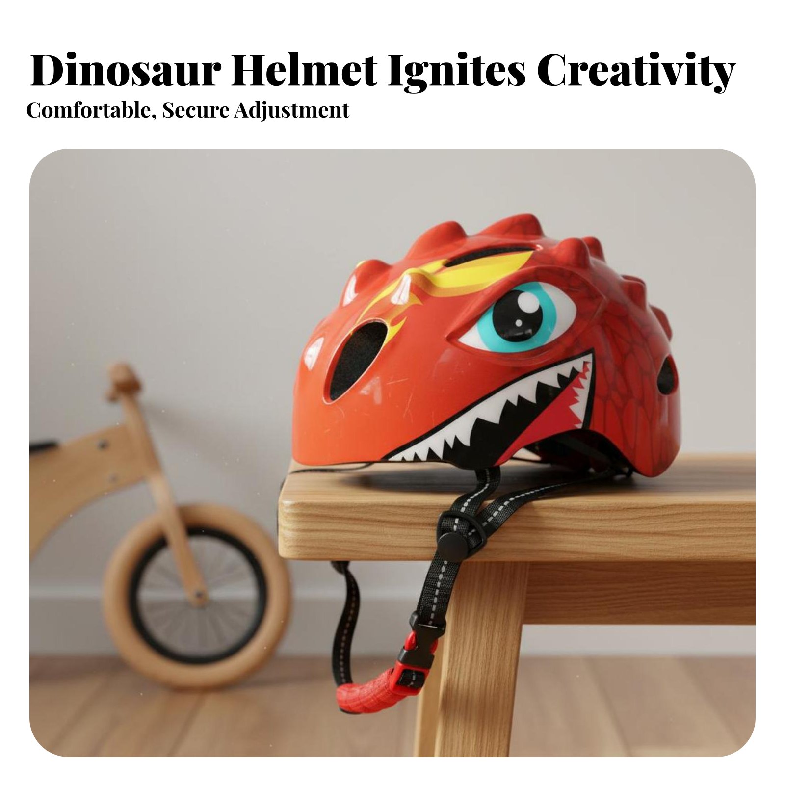 Cartoon Dinosaur Helmet Versat - Sports Equipment Kids ulasan dan harga